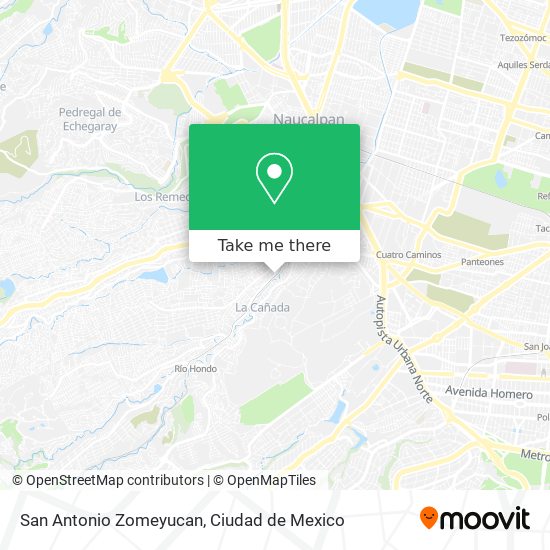 San Antonio Zomeyucan map