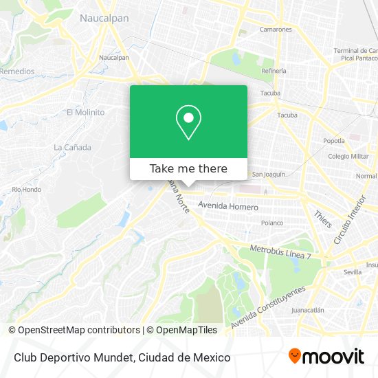 Mapa de Club Deportivo Mundet