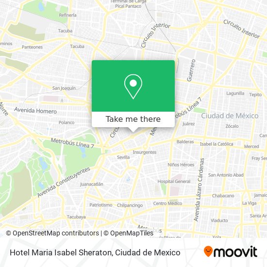 Mapa de Hotel Maria Isabel Sheraton