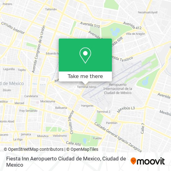 Fiesta Inn Aeropuerto Ciudad de Mexico map