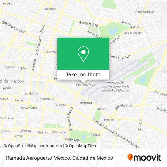 Ramada Aeropuerto Mexico map