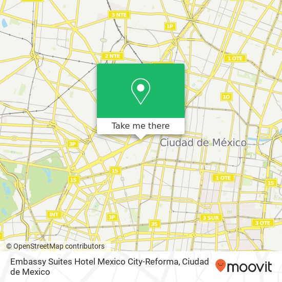 Embassy Suites Hotel Mexico City-Reforma map