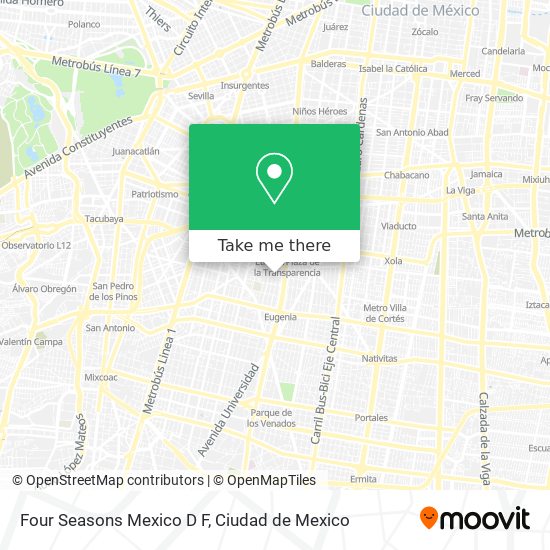 Four Seasons Mexico D F map