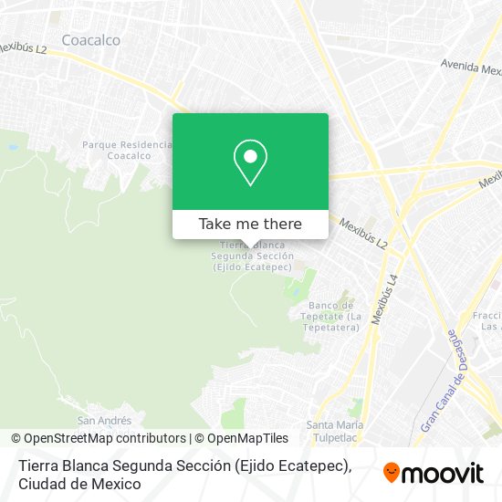 Tierra Blanca Segunda Sección (Ejido Ecatepec) map