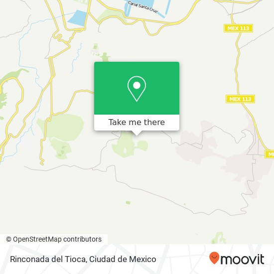 Rinconada del Tioca map