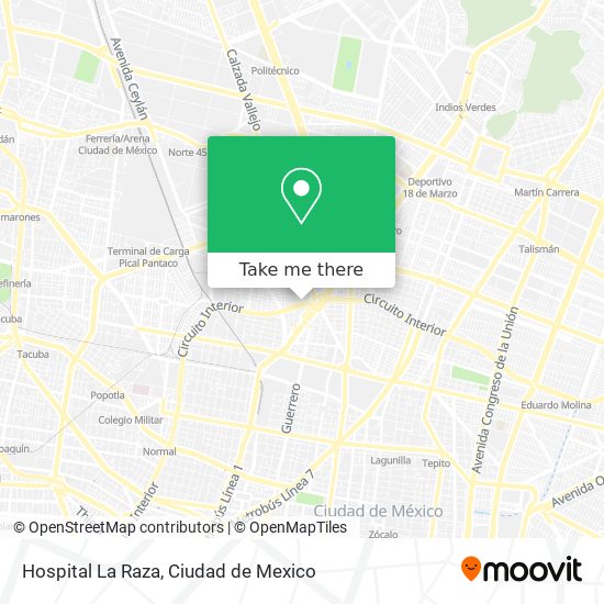 Hospital La Raza map