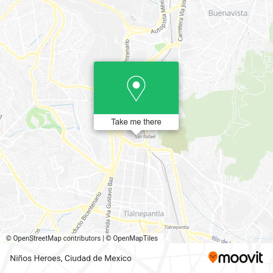 Niños Heroes map