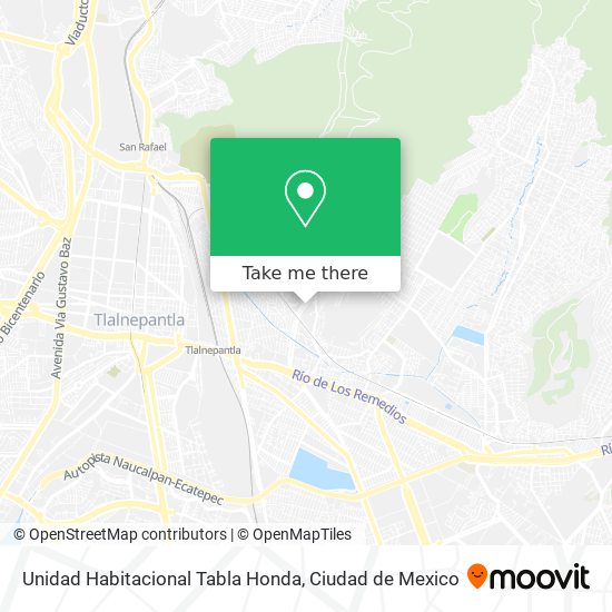 Unidad Habitacional Tabla Honda map