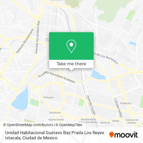 Unidad Habitacional Gustavo Baz Prada Los Reyes Ixtacala map