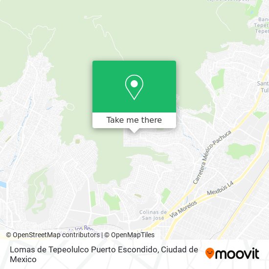 Lomas de Tepeolulco Puerto Escondido map