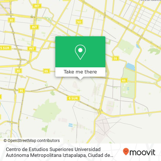 Centro de Estudios Superiores Universidad Autónoma Metropolitana Iztapalapa map