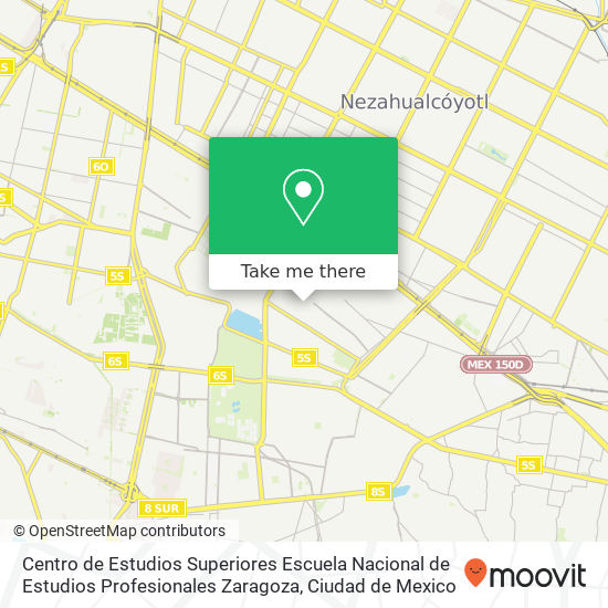 Mapa de Centro de Estudios Superiores Escuela Nacional de Estudios Profesionales Zaragoza