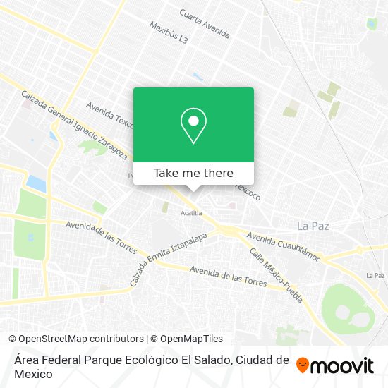 Mapa de Área Federal Parque Ecológico El Salado