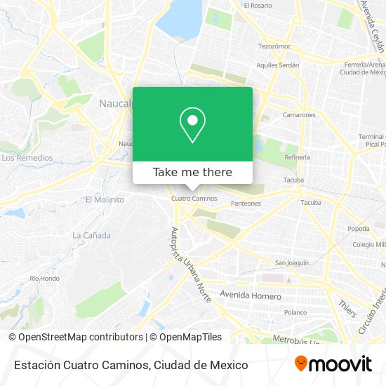 Estación Cuatro Caminos map