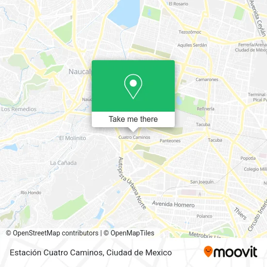 Estación Cuatro Caminos map