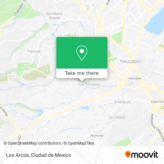 Los Arcos map