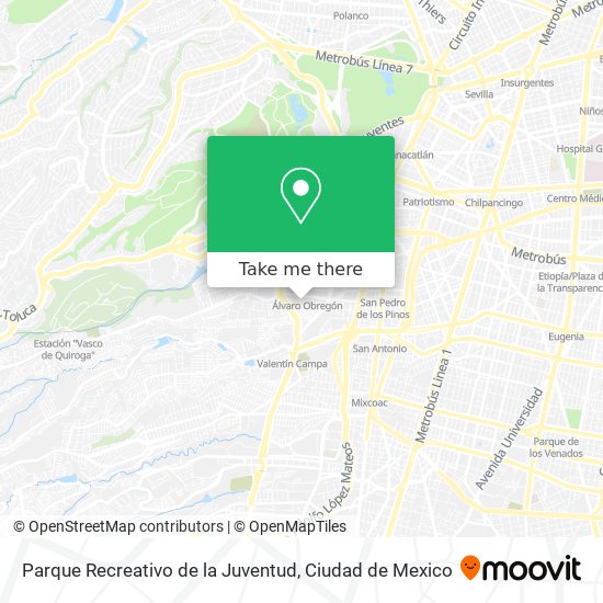 Parque Recreativo de la Juventud map