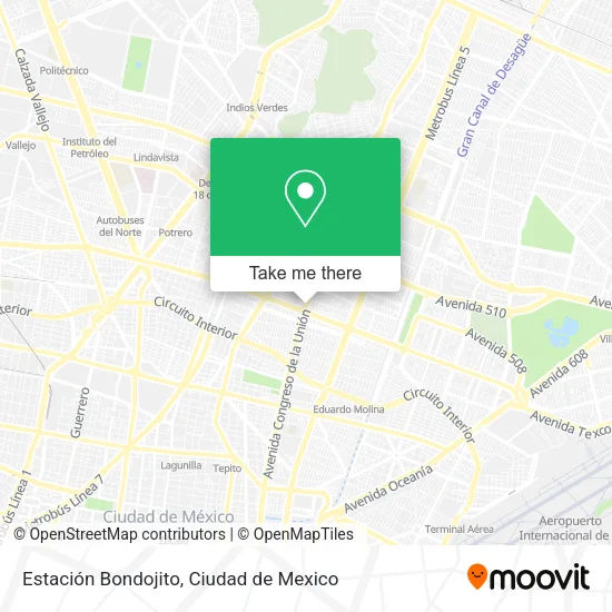 Estación Bondojito map