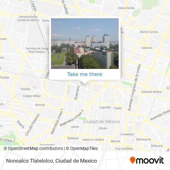 Nonoalco Tlatelolco map
