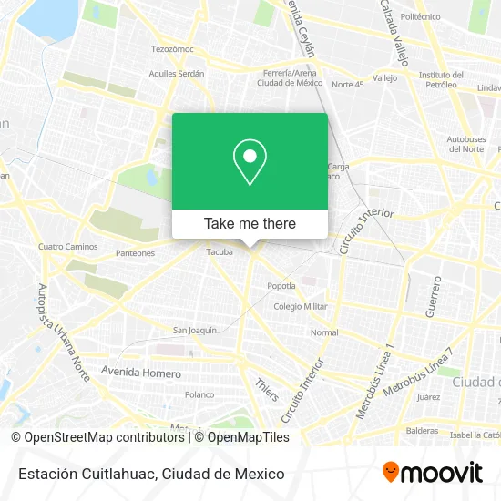 Estación Cuitlahuac map