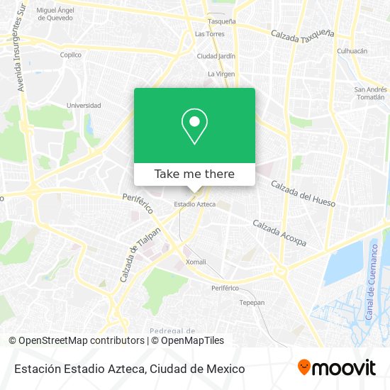 Estación Estadio Azteca map