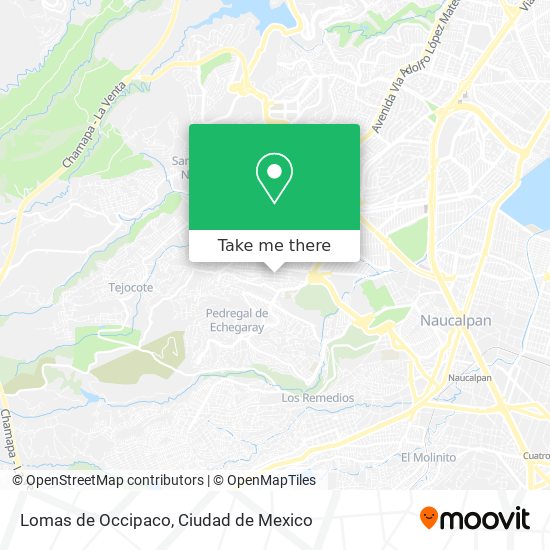 Lomas de Occipaco map