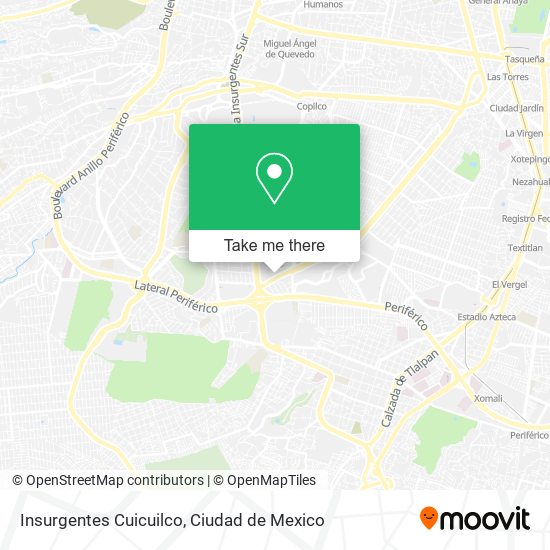 Insurgentes Cuicuilco map