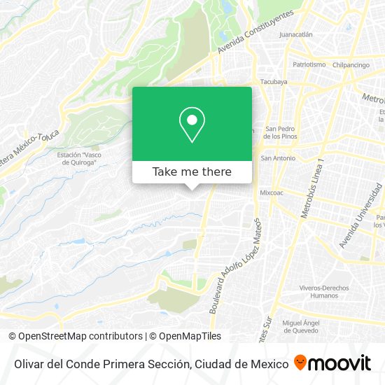 Olivar del Conde Primera Sección map