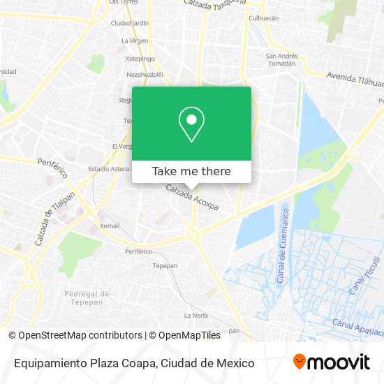 Equipamiento Plaza Coapa map