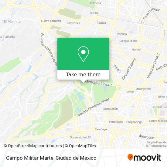 Campo Militar Marte map