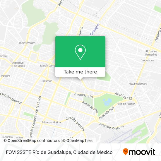 FOVISSSTE Río de Guadalupe map