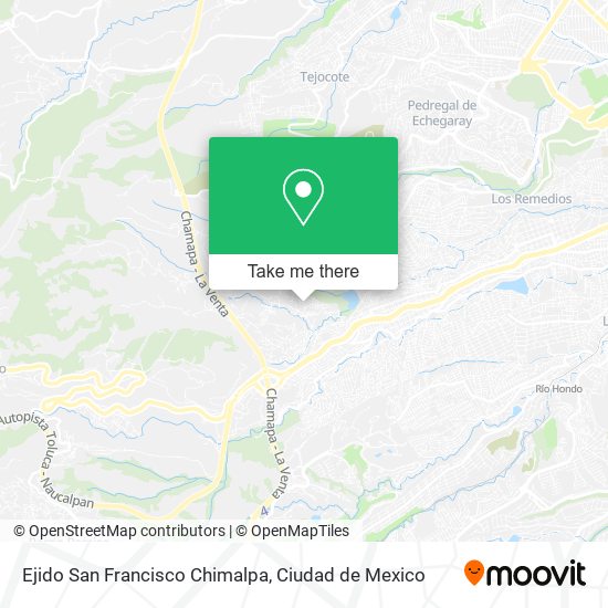 Ejido San Francisco Chimalpa map