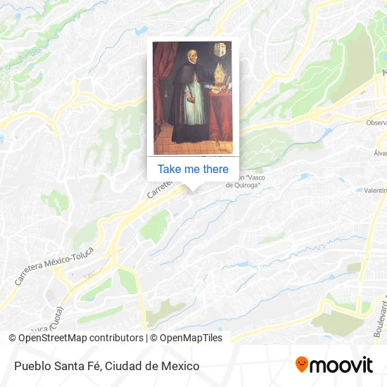 Pueblo Santa Fé map