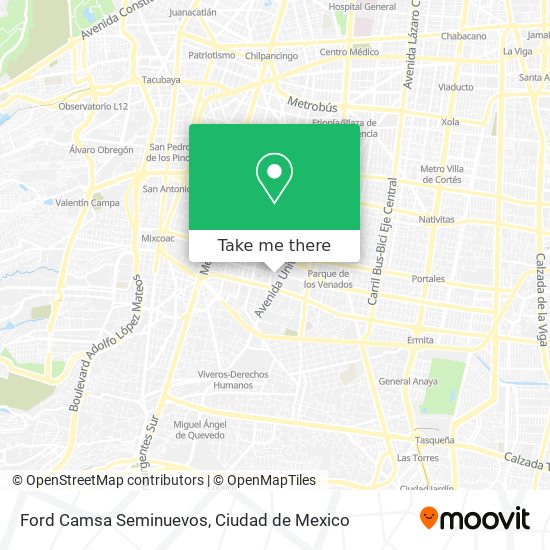 Ford Camsa Seminuevos map