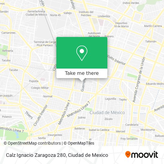 Calz Ignacio Zaragoza 280 map