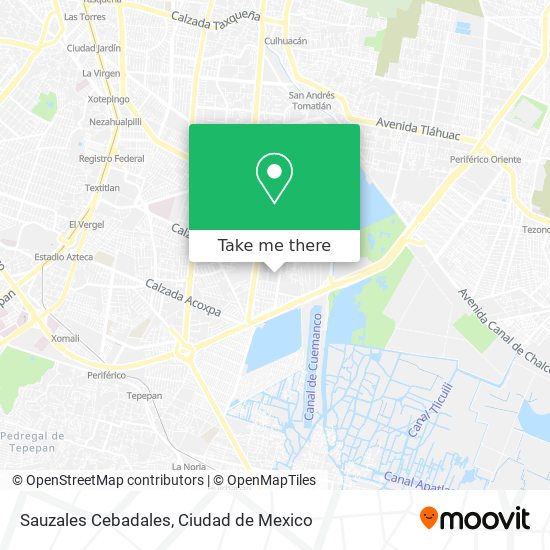 Sauzales Cebadales map