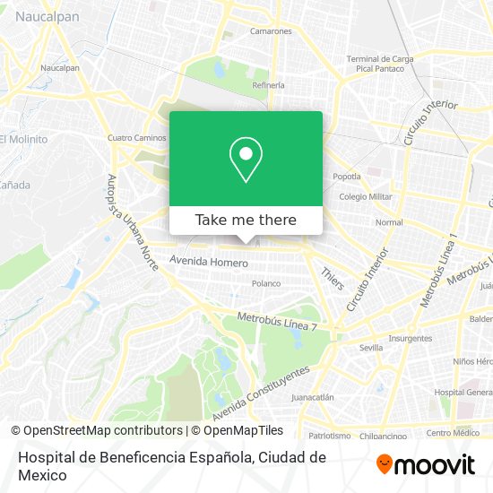 Hospital de Beneficencia Española map