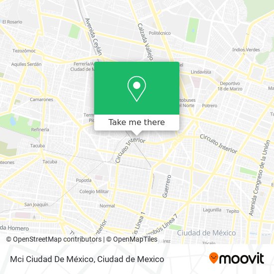 Mci Ciudad De México map