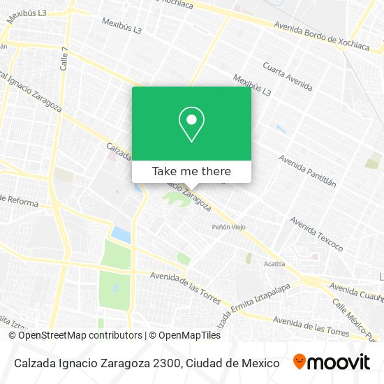 Calzada Ignacio Zaragoza 2300 map