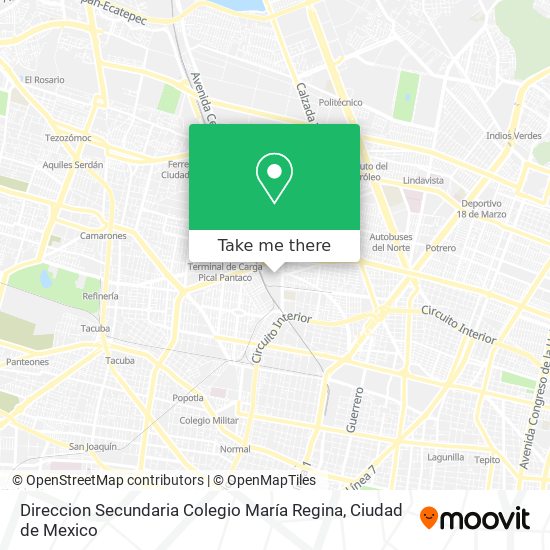 Direccion Secundaria Colegio  María Regina map
