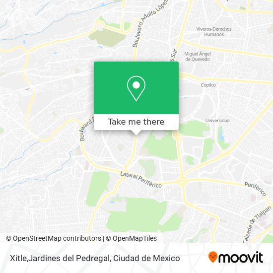 Xitle,Jardines del Pedregal map