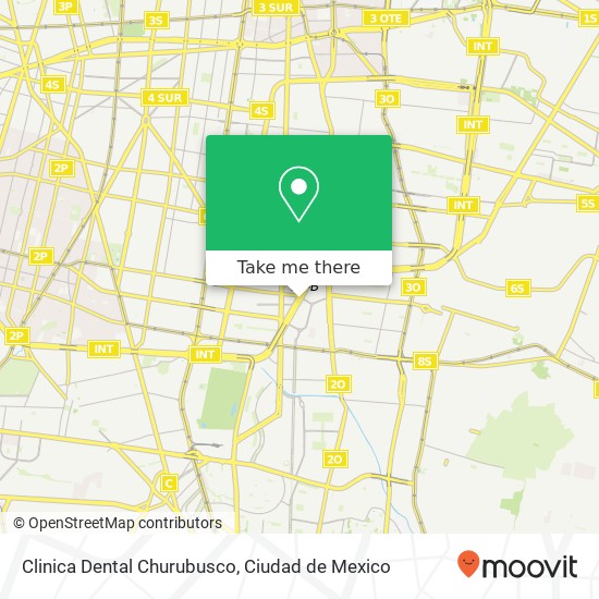 Mapa de Clinica Dental Churubusco