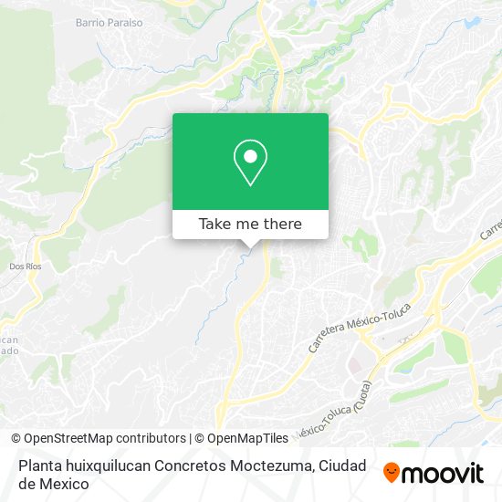 Planta huixquilucan Concretos Moctezuma map