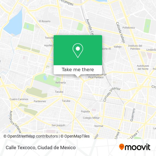 Calle Texcoco map
