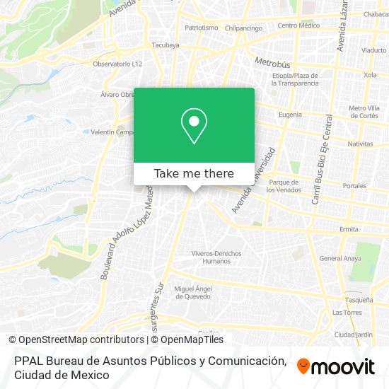 Mapa de PPAL Bureau de Asuntos Públicos y Comunicación