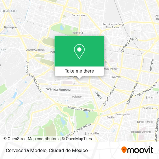Cerveceria Modelo map
