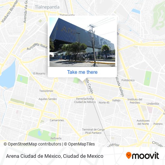 Mapa de Arena Ciudad de México