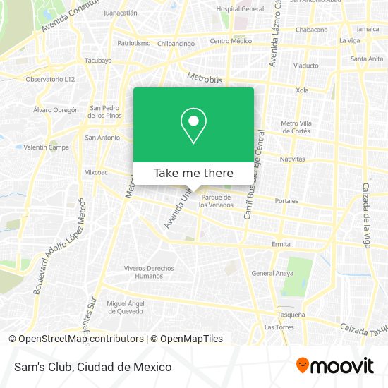 How to get to Sam's Club in Miguel Hidalgo by Bus or Metro?
