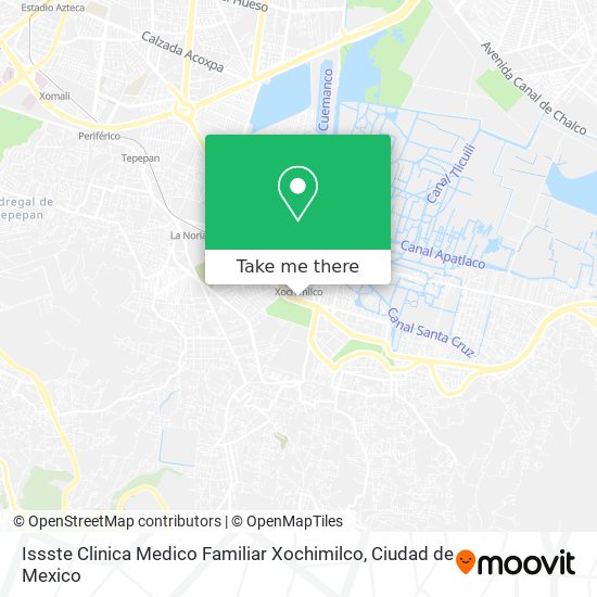 Issste Clinica Medico Familiar Xochimilco map