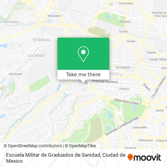 Escuela Militar de Graduados de Sanidad map